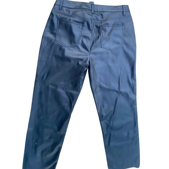 Baccini Women’s Faux Leather Pants Black Size 10 PU Coated Slim Straight NWT - Picture 6 of 6